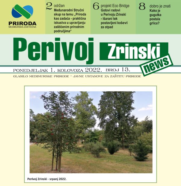 Trinaesto izdanje glasila Perivoj Zrinski news