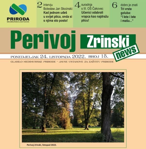 Petnaesto izdanje glasila Perivoj Zrinski news
