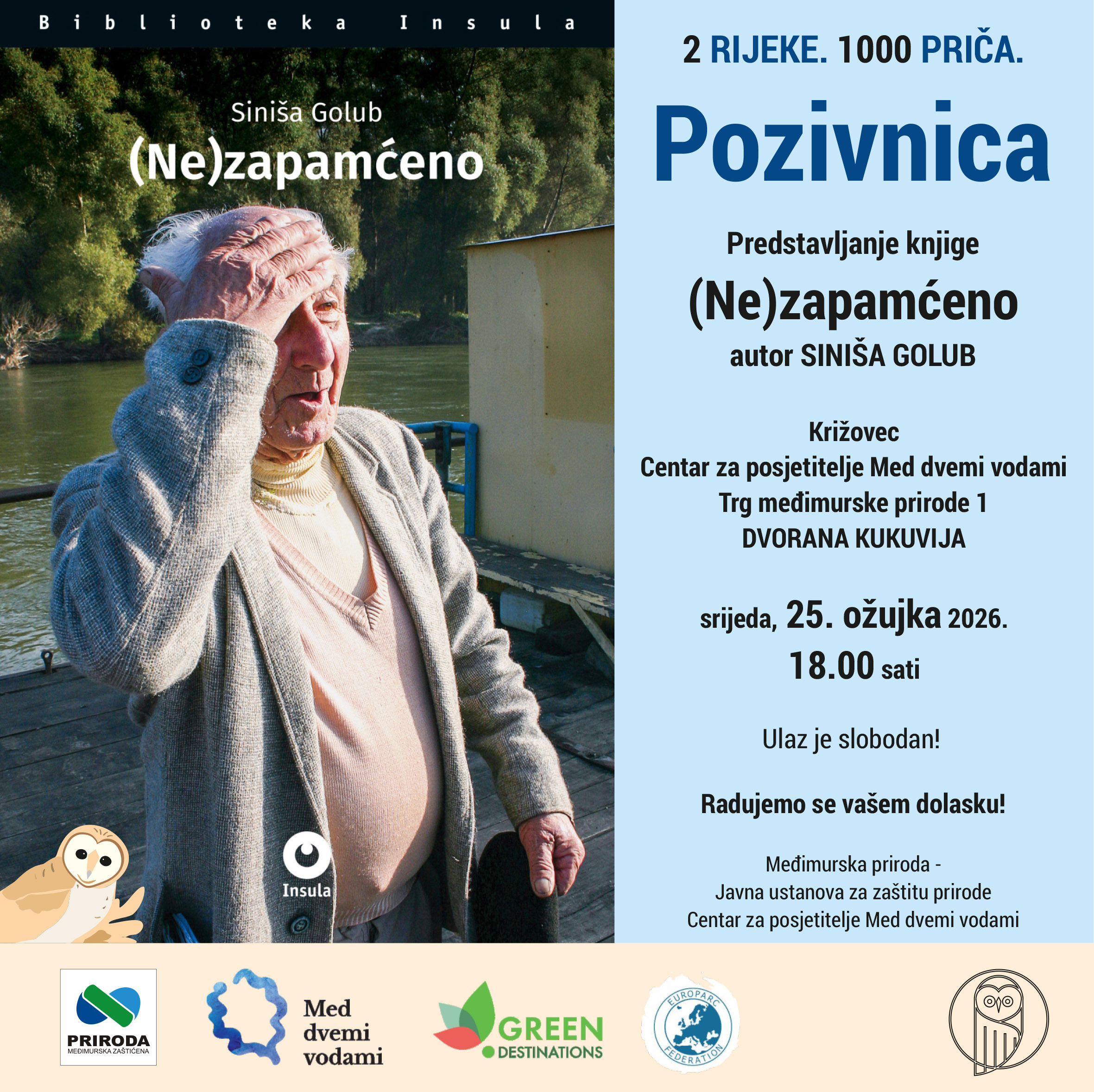 pozivnica predstavljanje knjige (Ne)zapamćeno